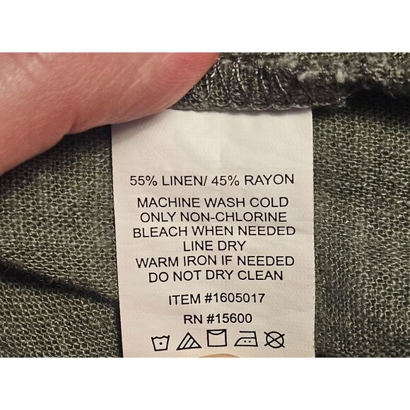 Briggs Sage Green Dress S Knee-Length V-Neck Soft Neutral Quiet Luxury Lounge - Picture 6 of 11